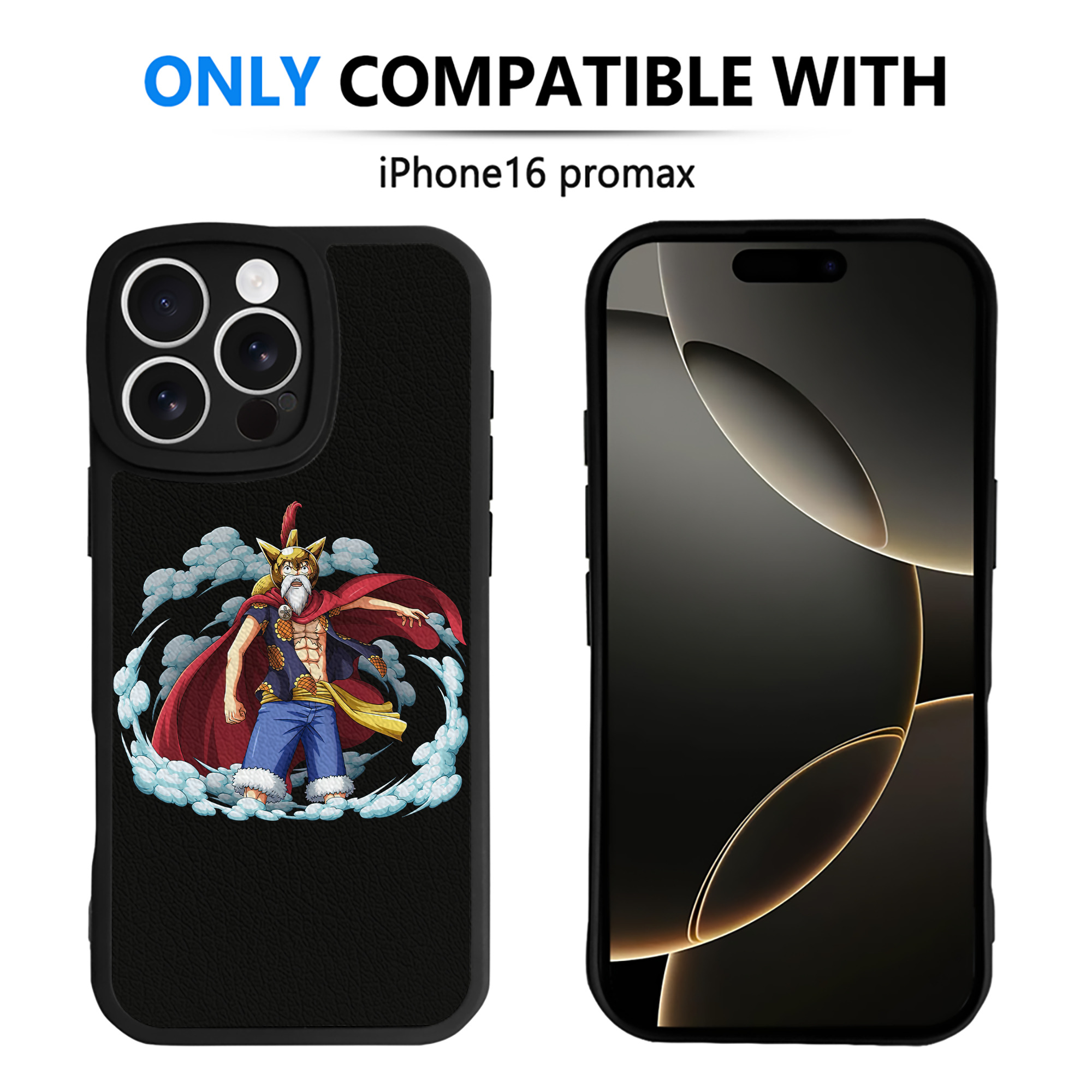 （画像用） ワンピース モンキー・D・ルフィ ONE PIECE Monkey D. Luffy 【iPhone 16シリーズ対応】シリコンスマホケース（レザー調） 材質：シリコン